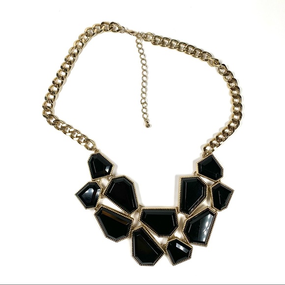 Jewelry - Black and gold toned choker statement necklace